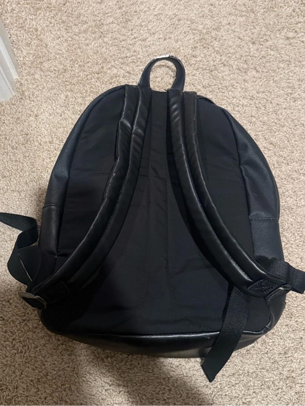 Zara Black Leather Backpack -